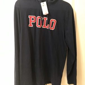 Navy polo sweatshirt